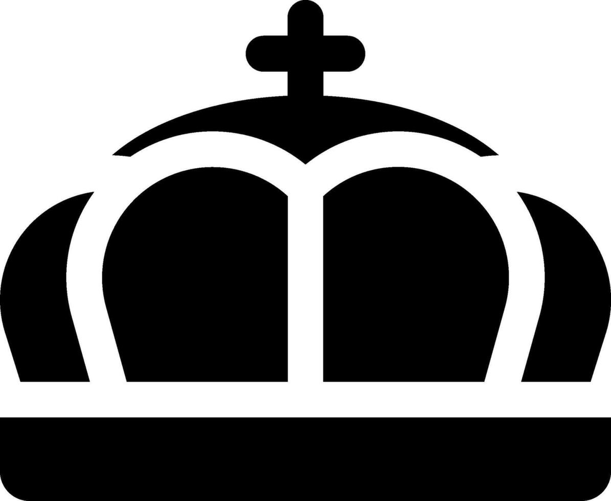 A black and white image of a crown vector