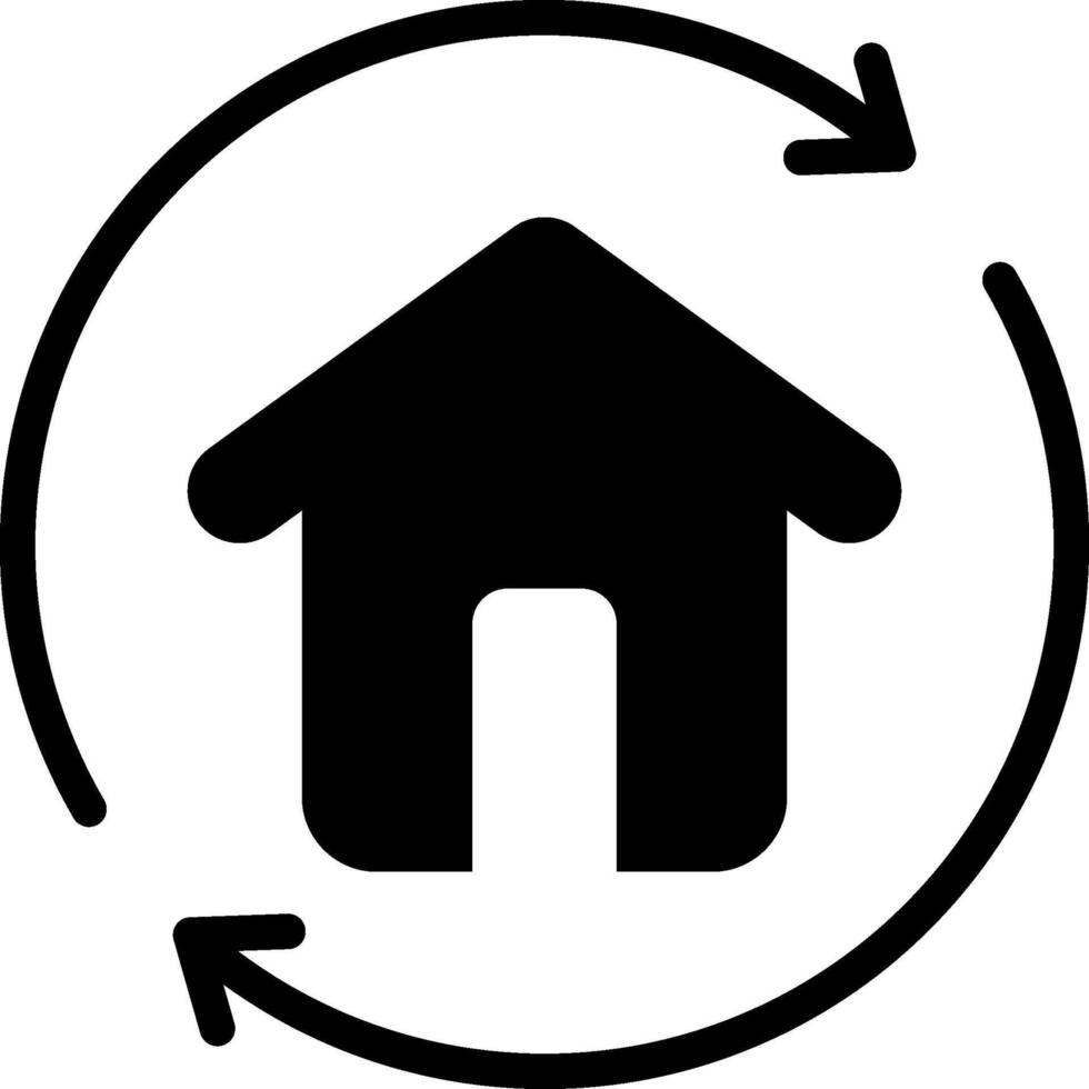 A house with arrows pointing to it vector