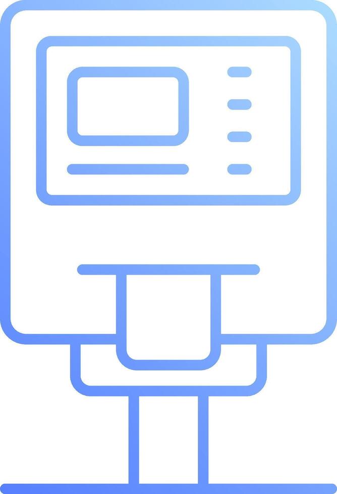 A computer monitor with a blue background vector