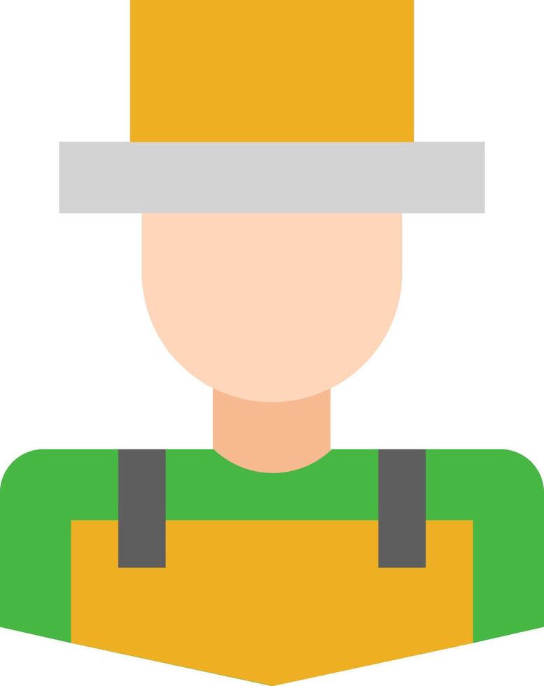 A man in a hat and overalls vector