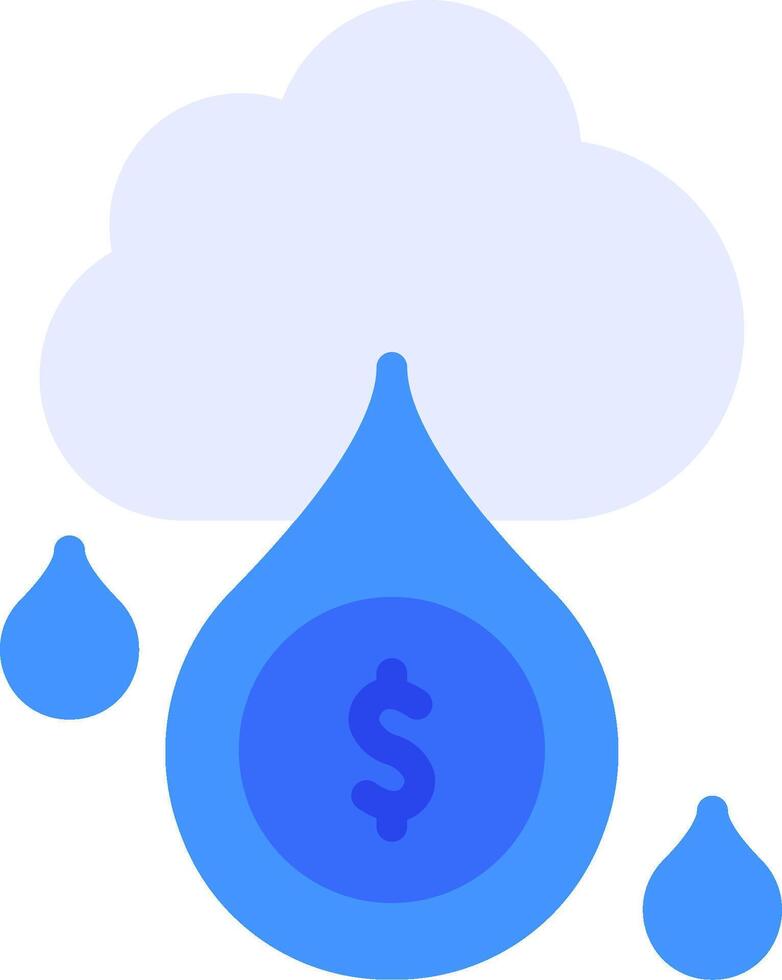 Water drop with dollar sign vector