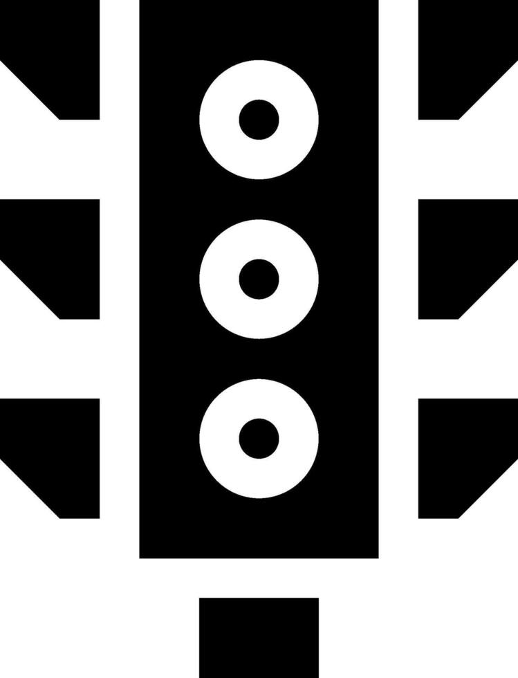 A black and white image of a traffic light vector