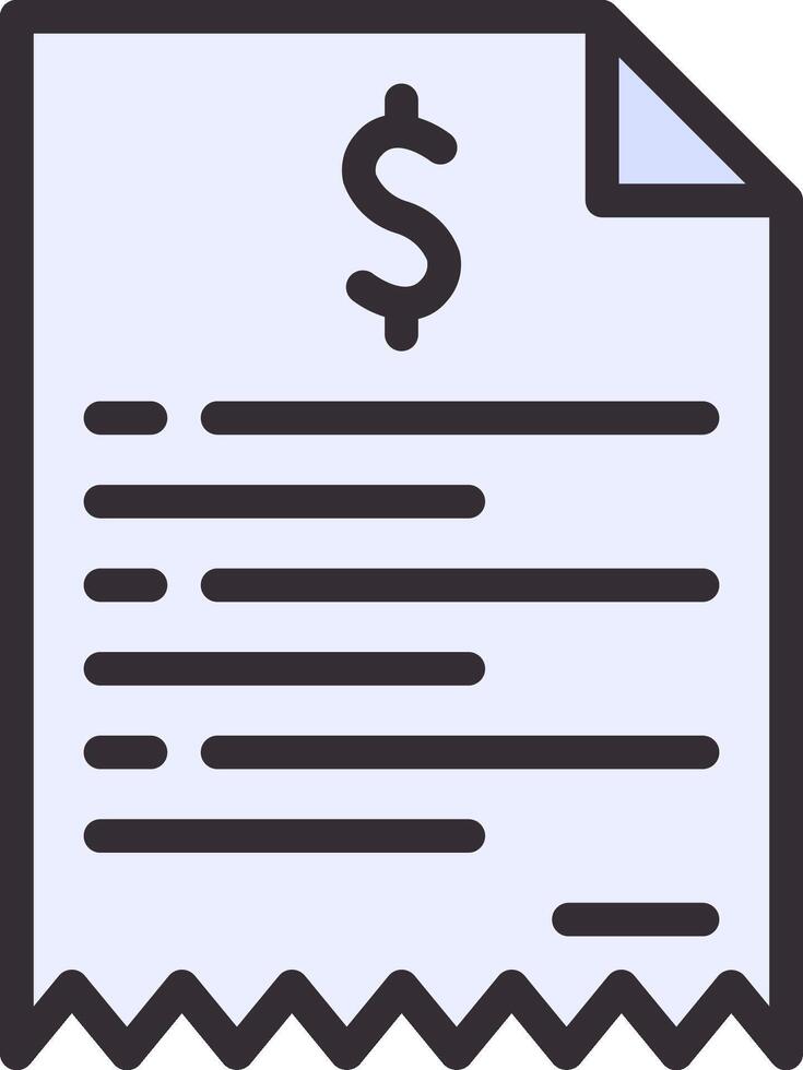 A receipt with a dollar sign on it vector