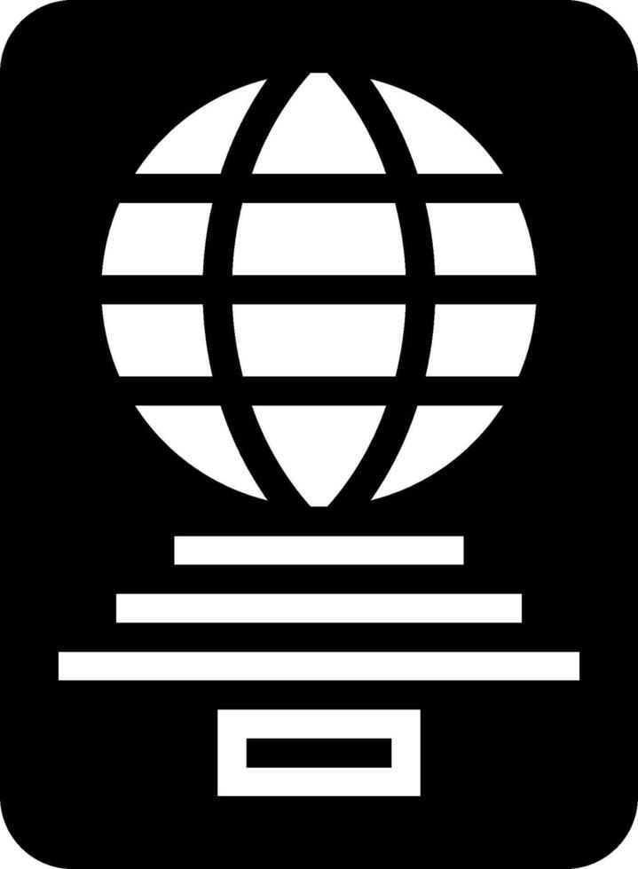 A globe icon on a black background vector