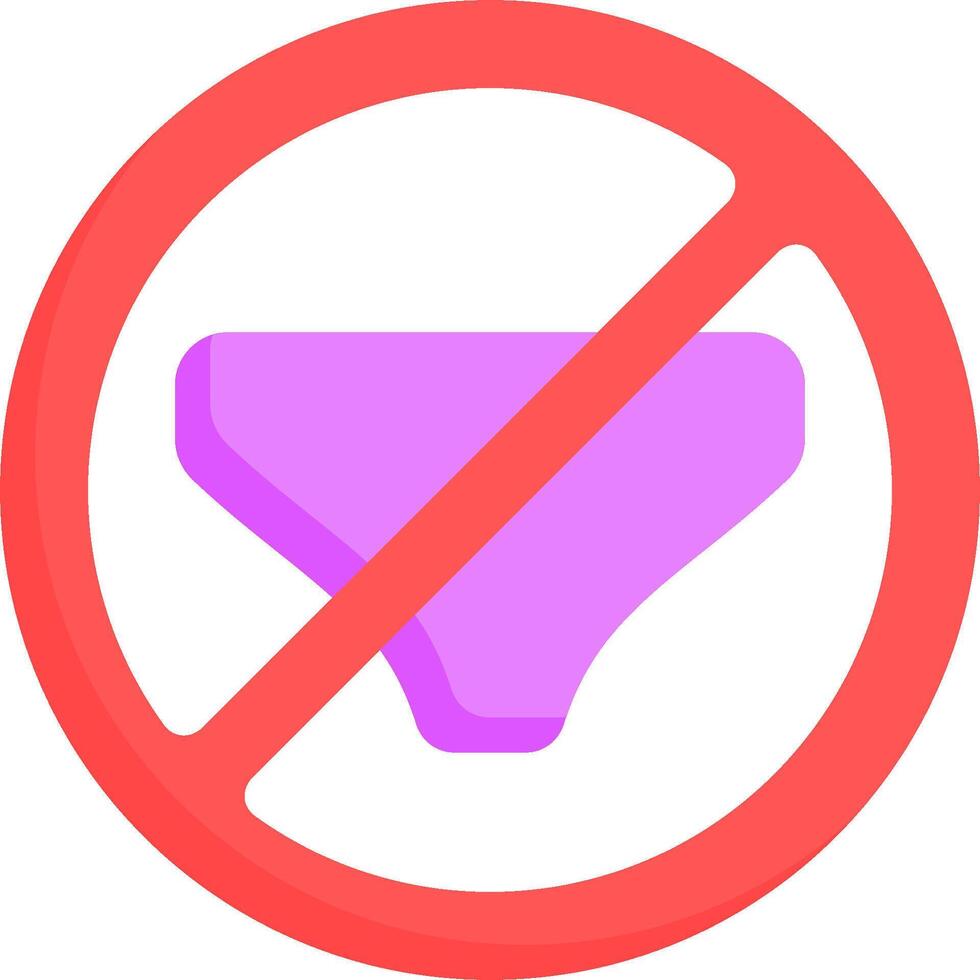 No underwear sign on white background vector
