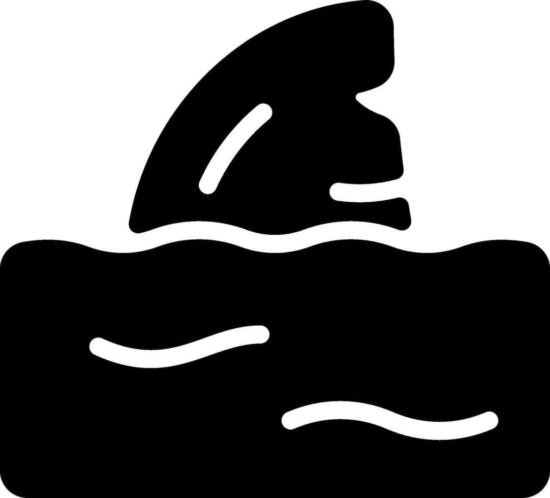 Shark fin icon illustration vector