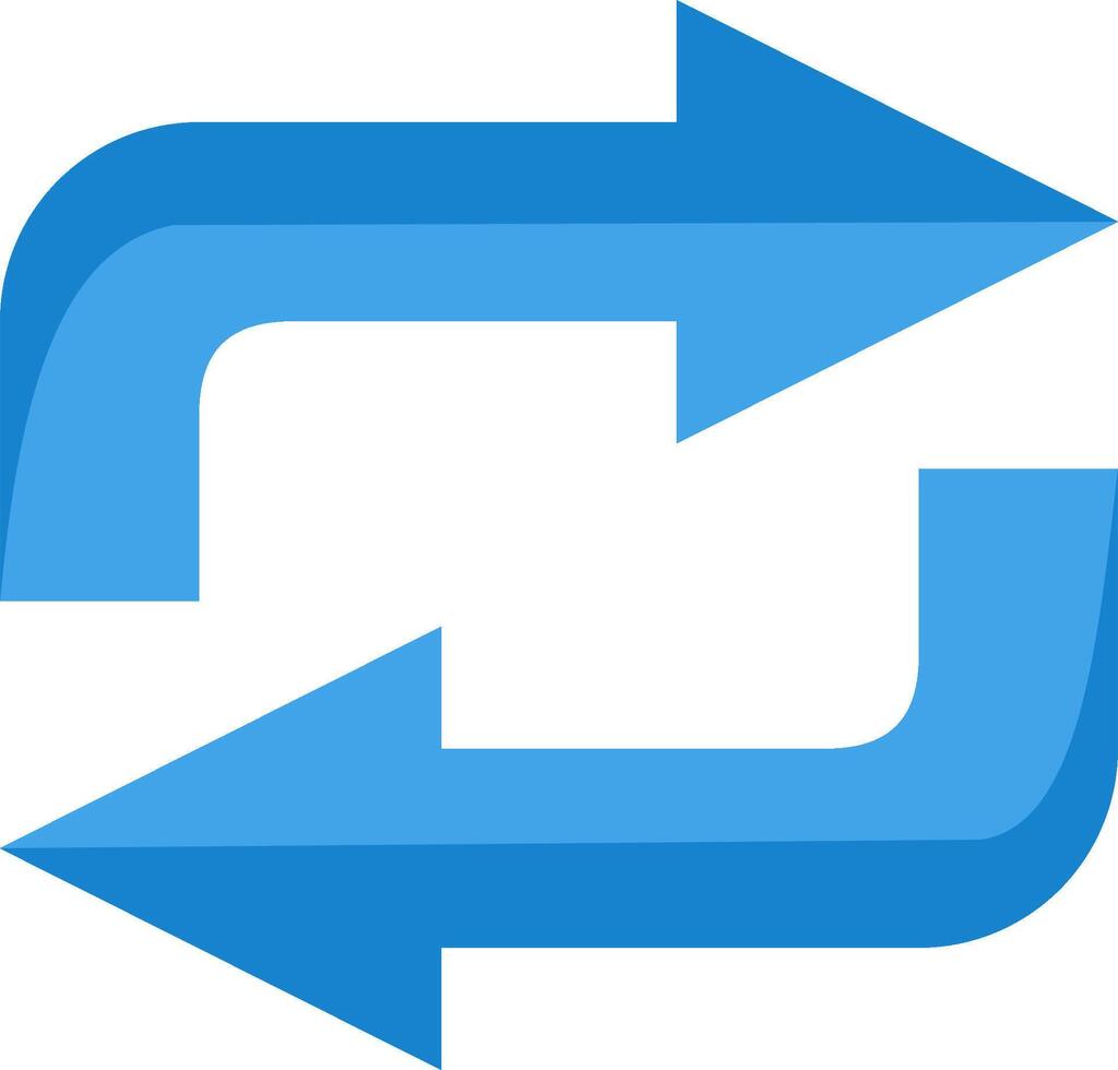 A blue arrow pointing to the left vector
