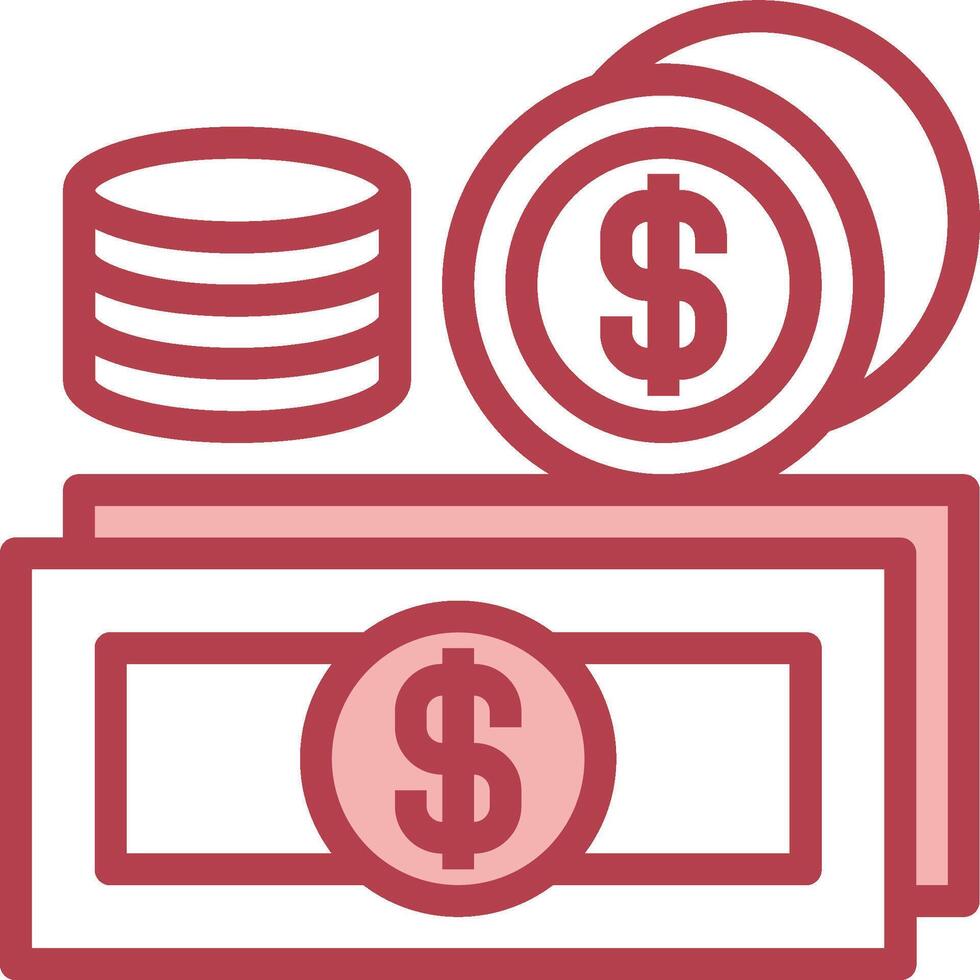 Money icon with stacks of coins and stacks of money vector