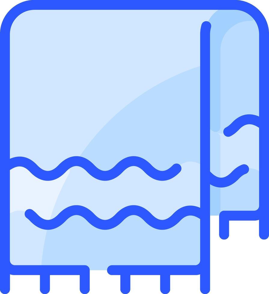 A towel with waves on it vector