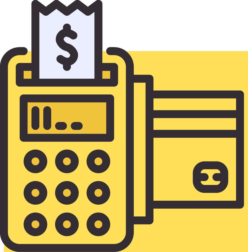 A credit card and a cash register icon vector