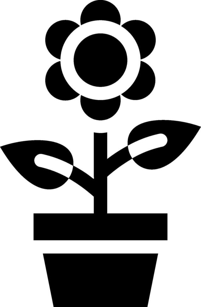 Flower pot icon vector