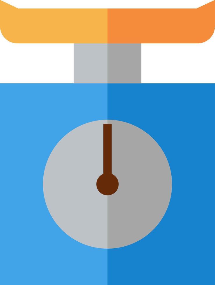 A scale with a yellow and orange handle vector