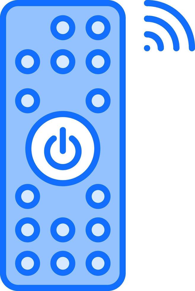 A remote control with a button and a wifi symbol vector