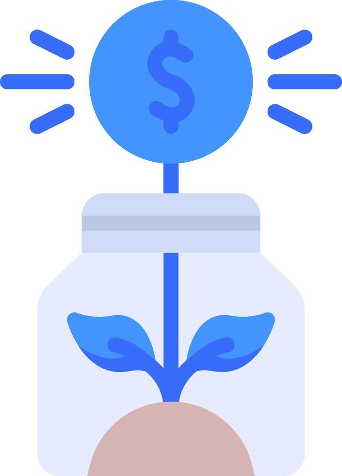 Money plant in jar with dollar sign vector