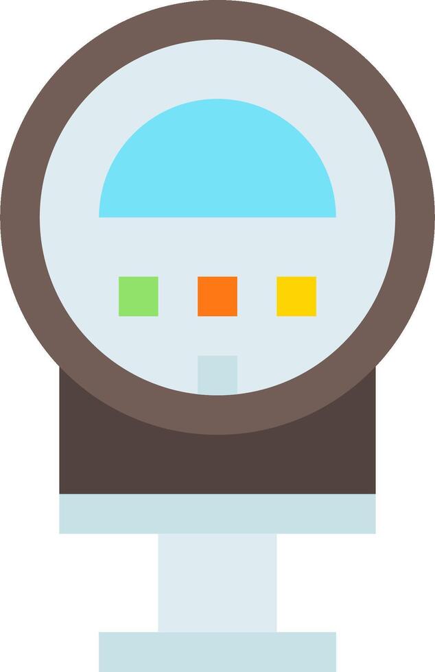 A flat icon of a meter on a white background vector