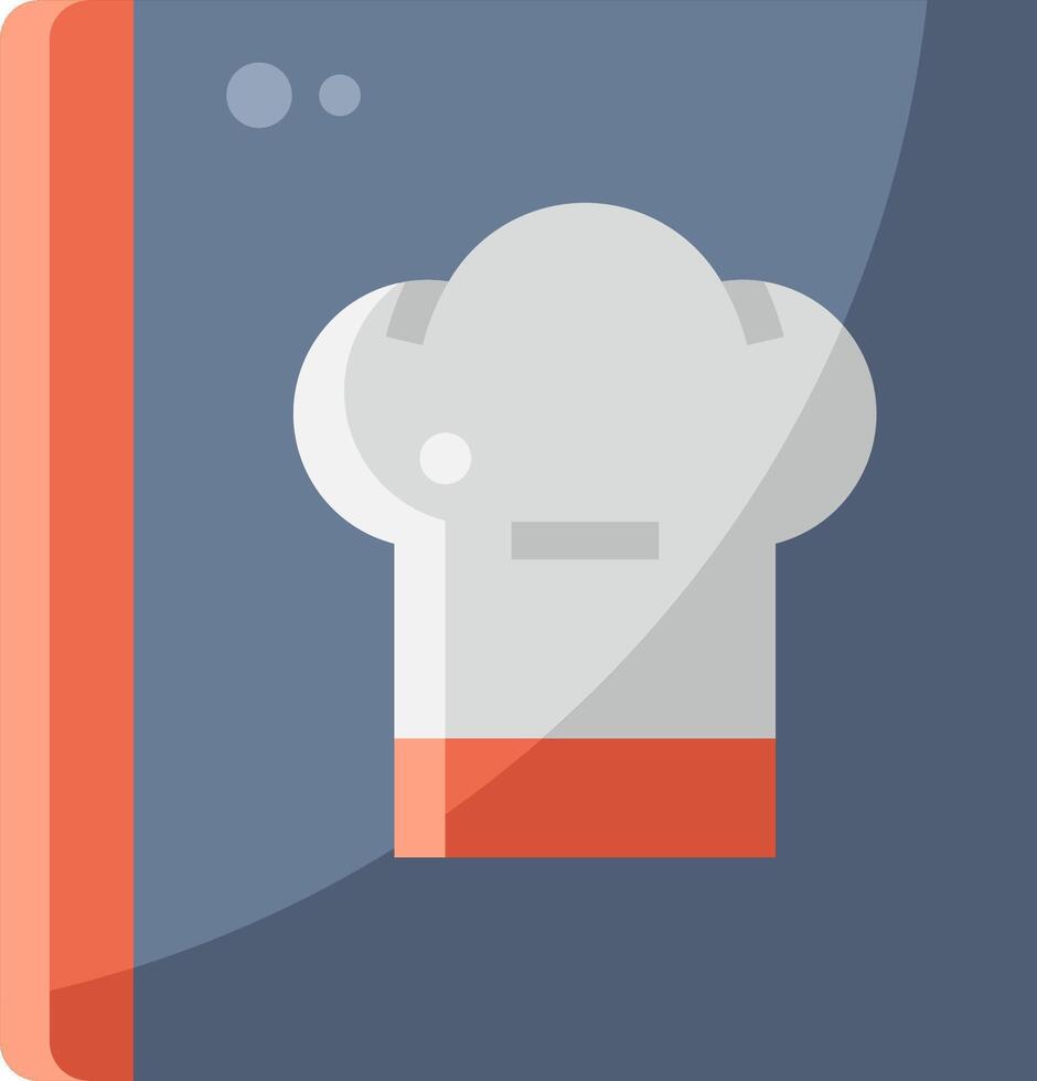 A chef hat icon on a blue background vector