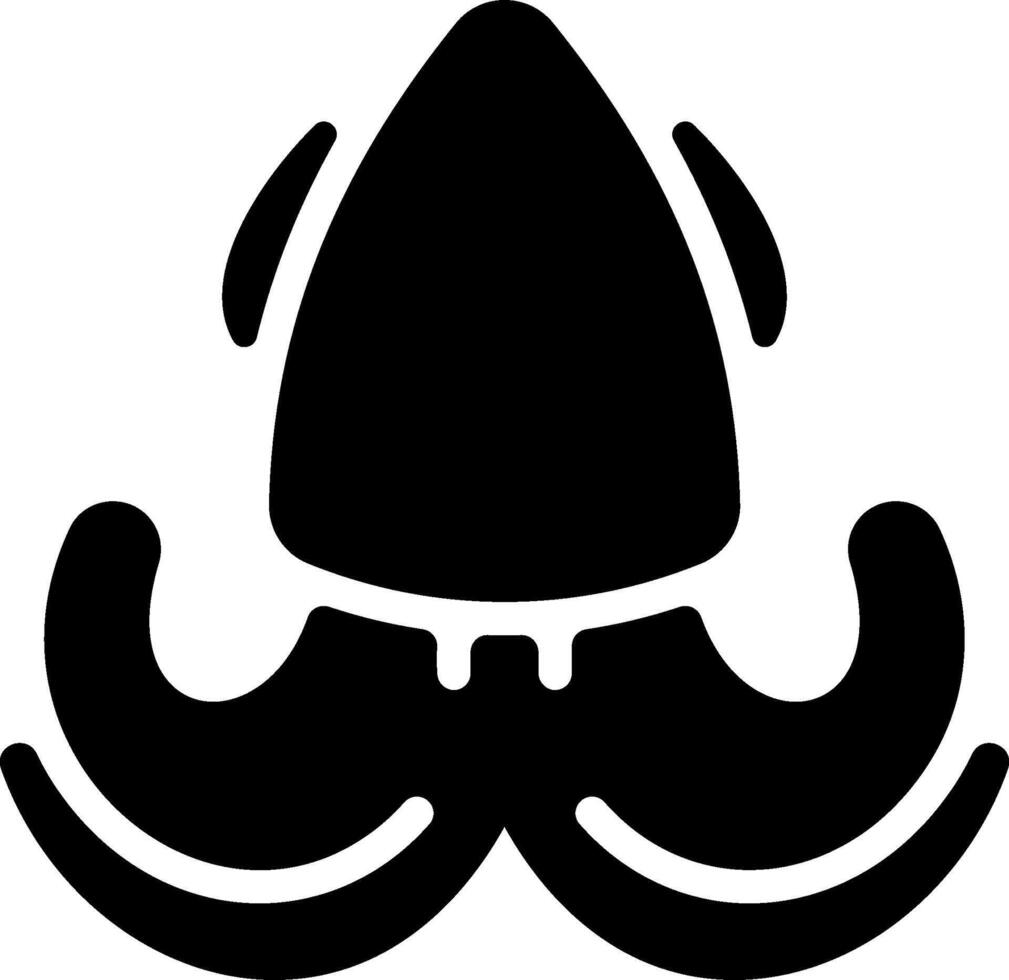 A black and white silhouette of a man with a mustache vector