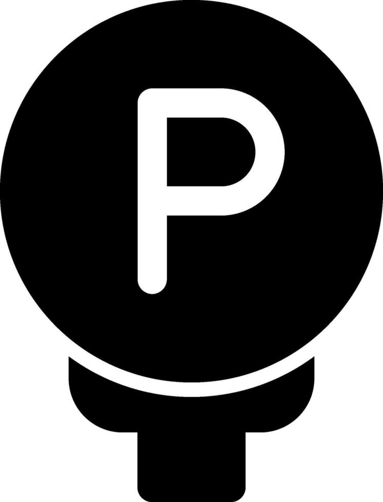 Parking sign icon vector