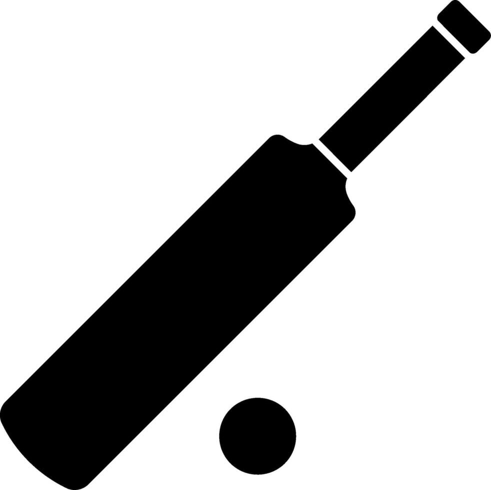 Cricket bat and ball icon vector