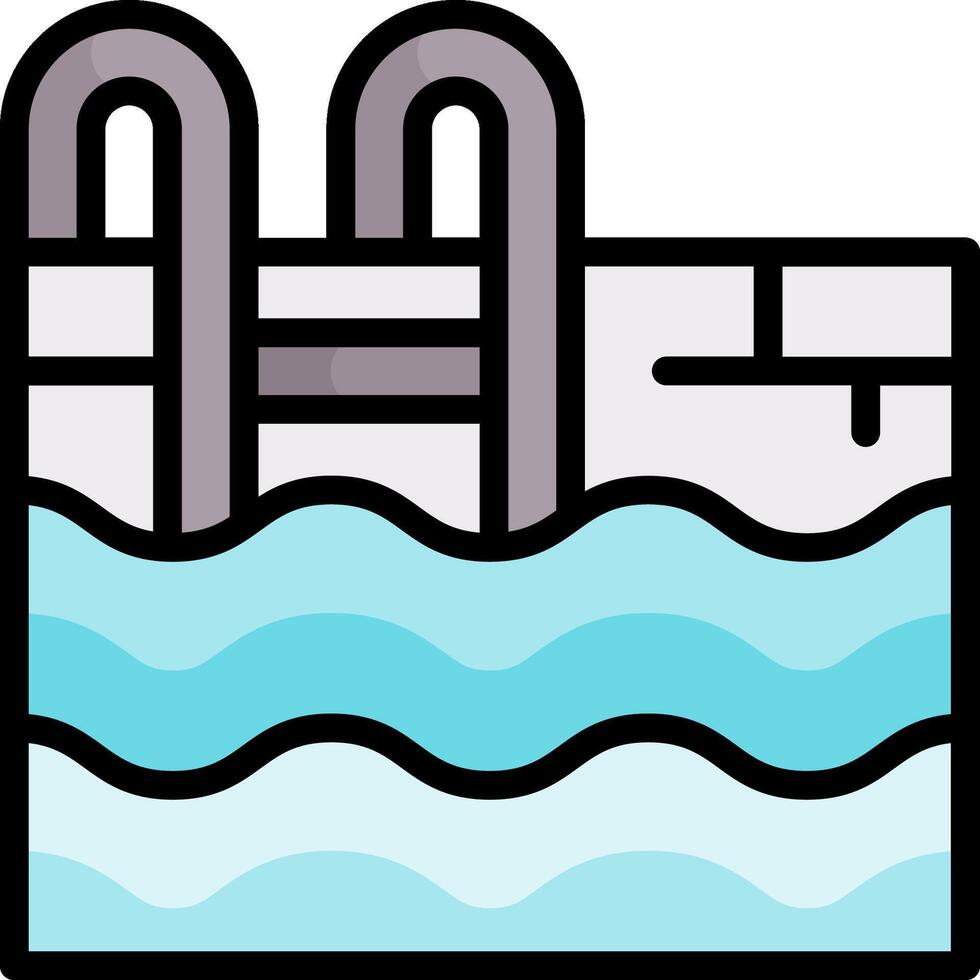 A pool with a ladder and a ladder vector