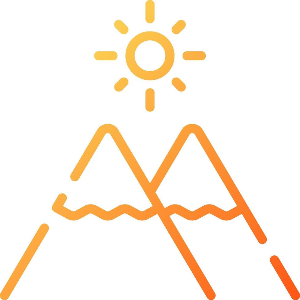 The sun is shining over mountains vector