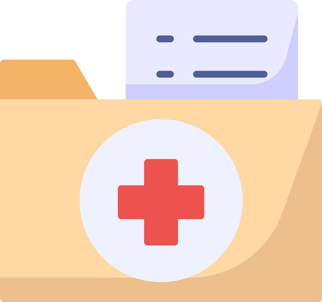 A folder with a medical cross on it vector