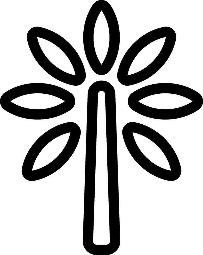 A black and white drawing of a palm tree vector