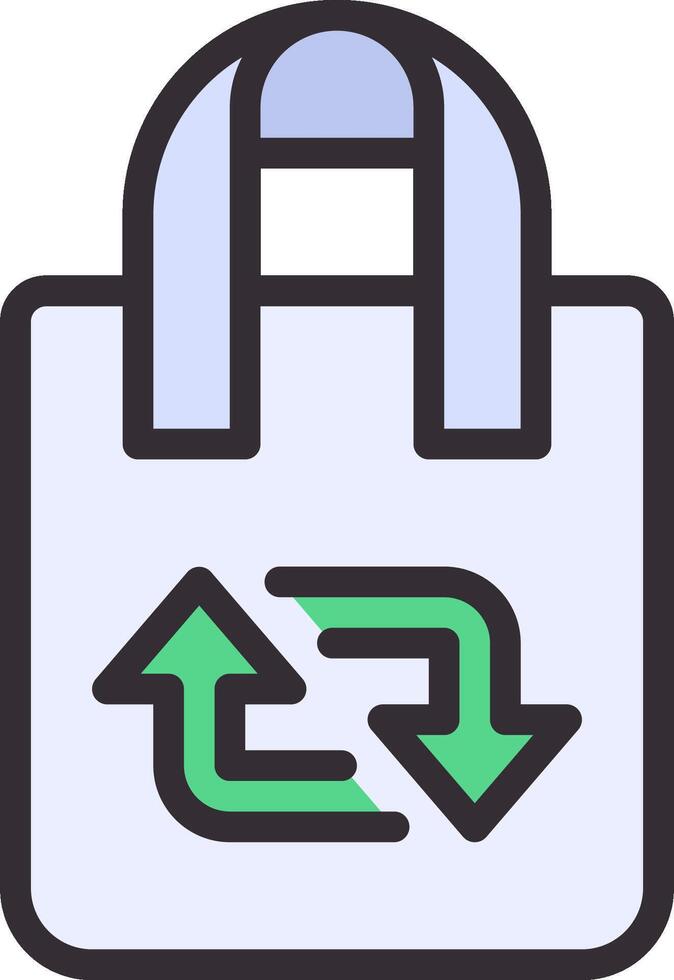A shopping bag with arrows pointing to the right vector