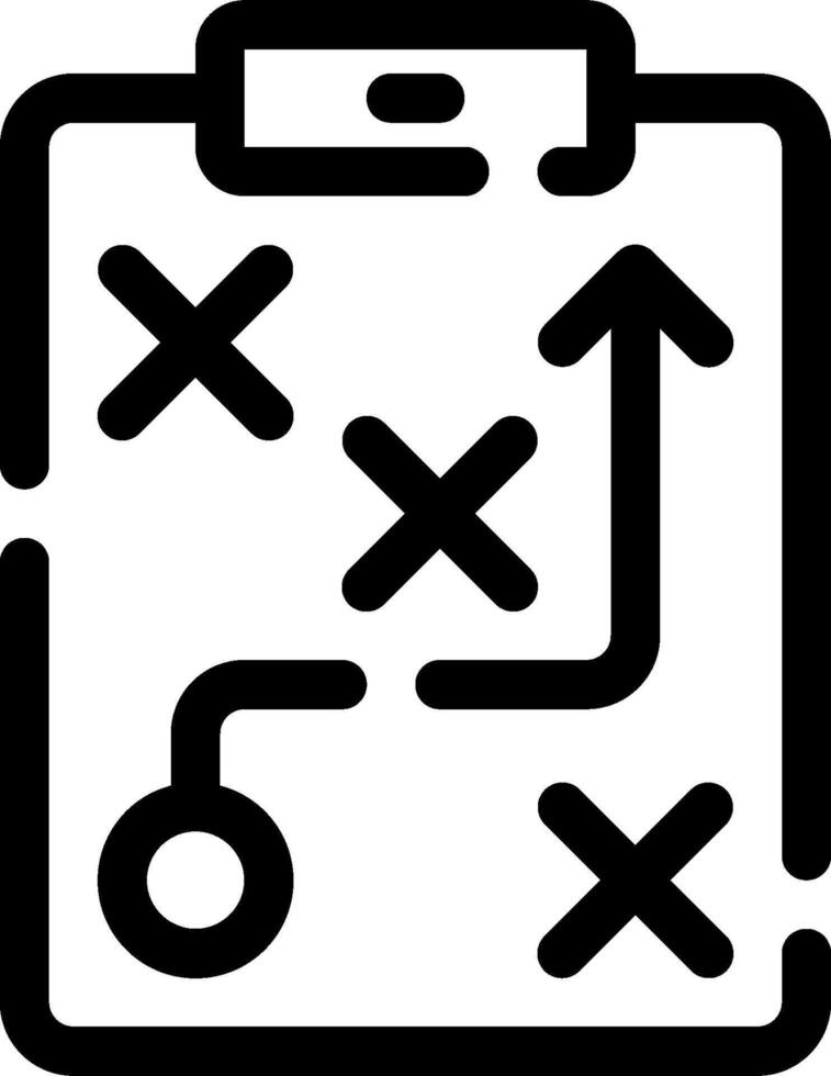 A black and white icon of a clipboard with arrows vector