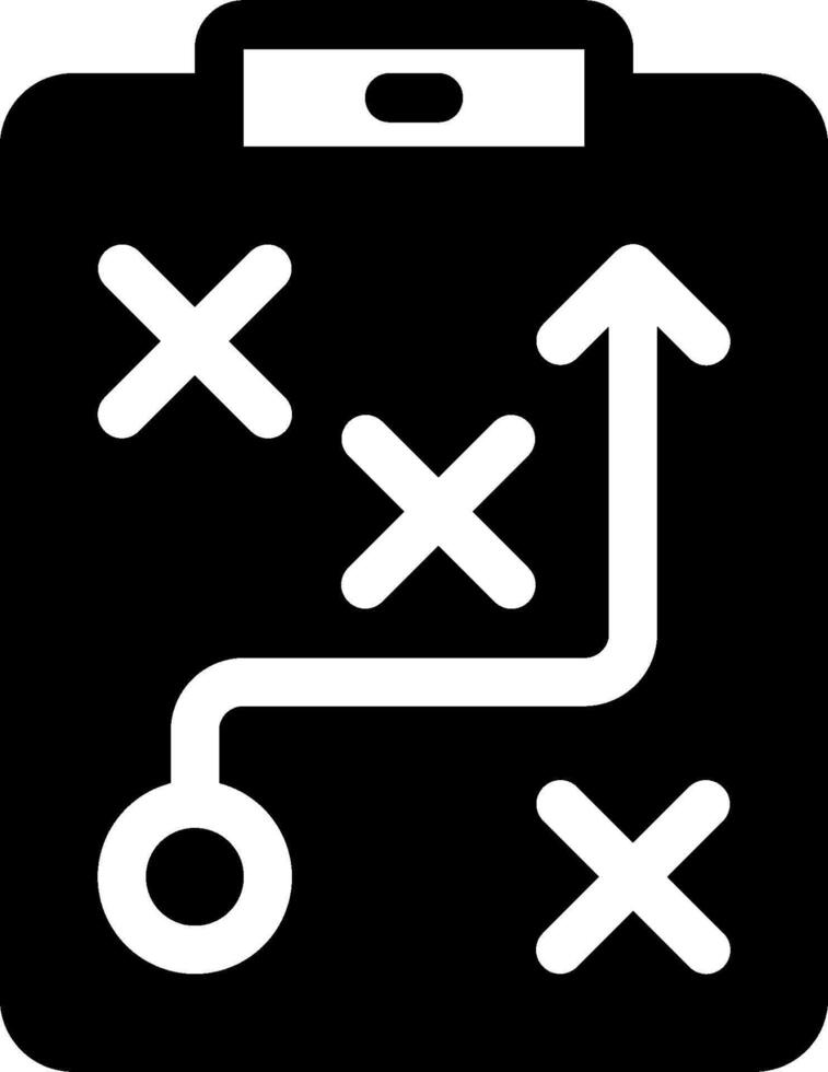 A black and white icon of a football game vector
