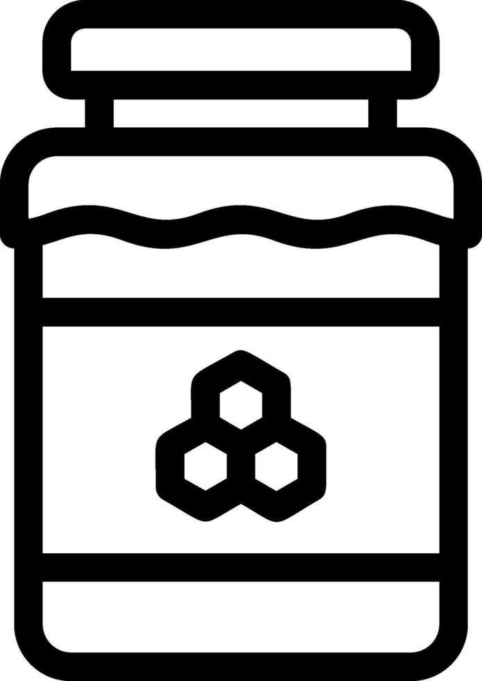 Honey jar icon vector