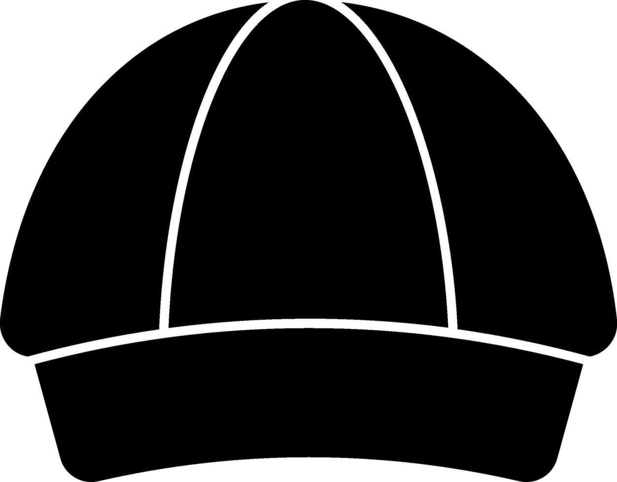 A black hat icon on a white background vector