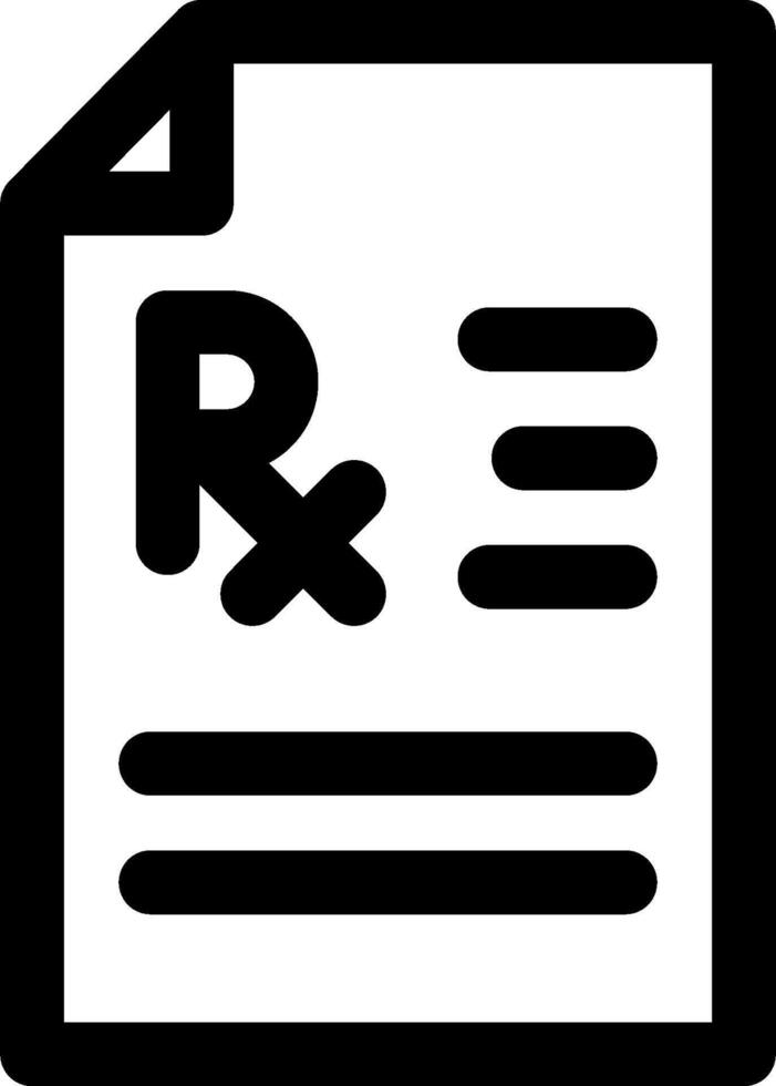 A prescription form icon on a white background vector