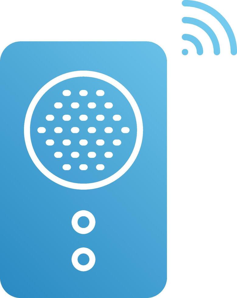 A microphone icon with a blue background vector