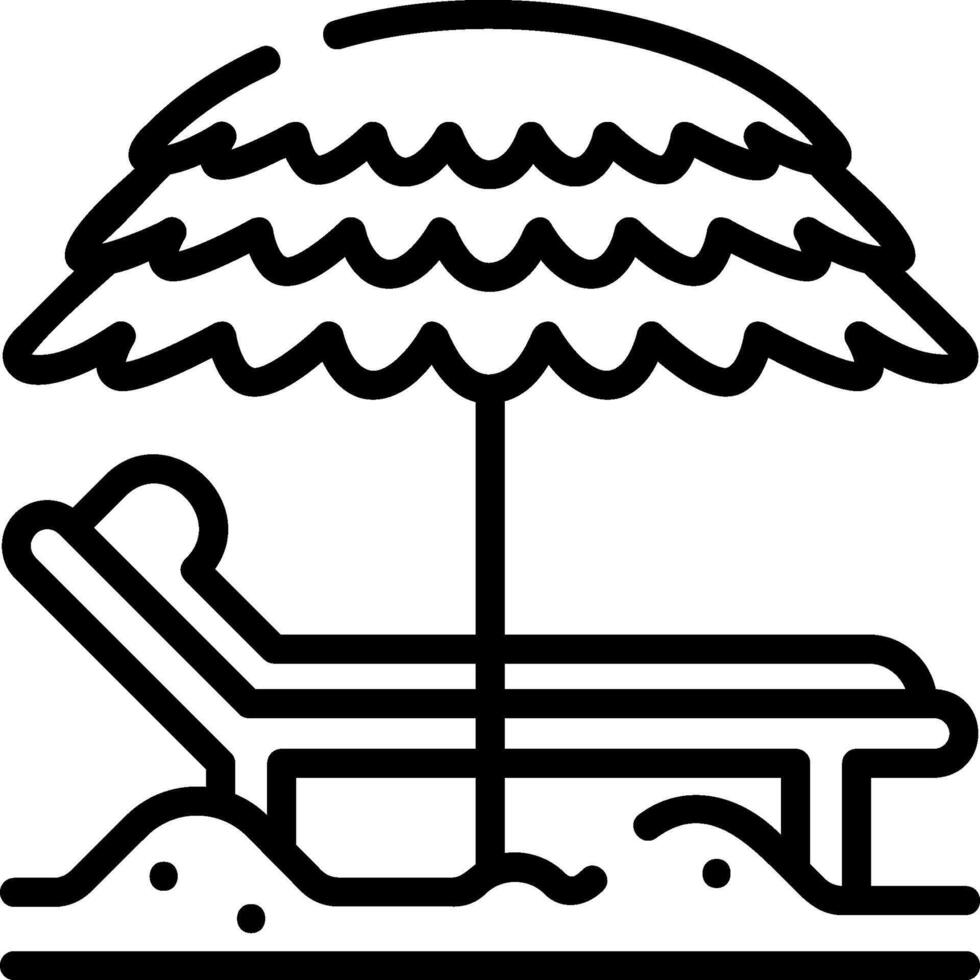 Beach umbrella icon vector