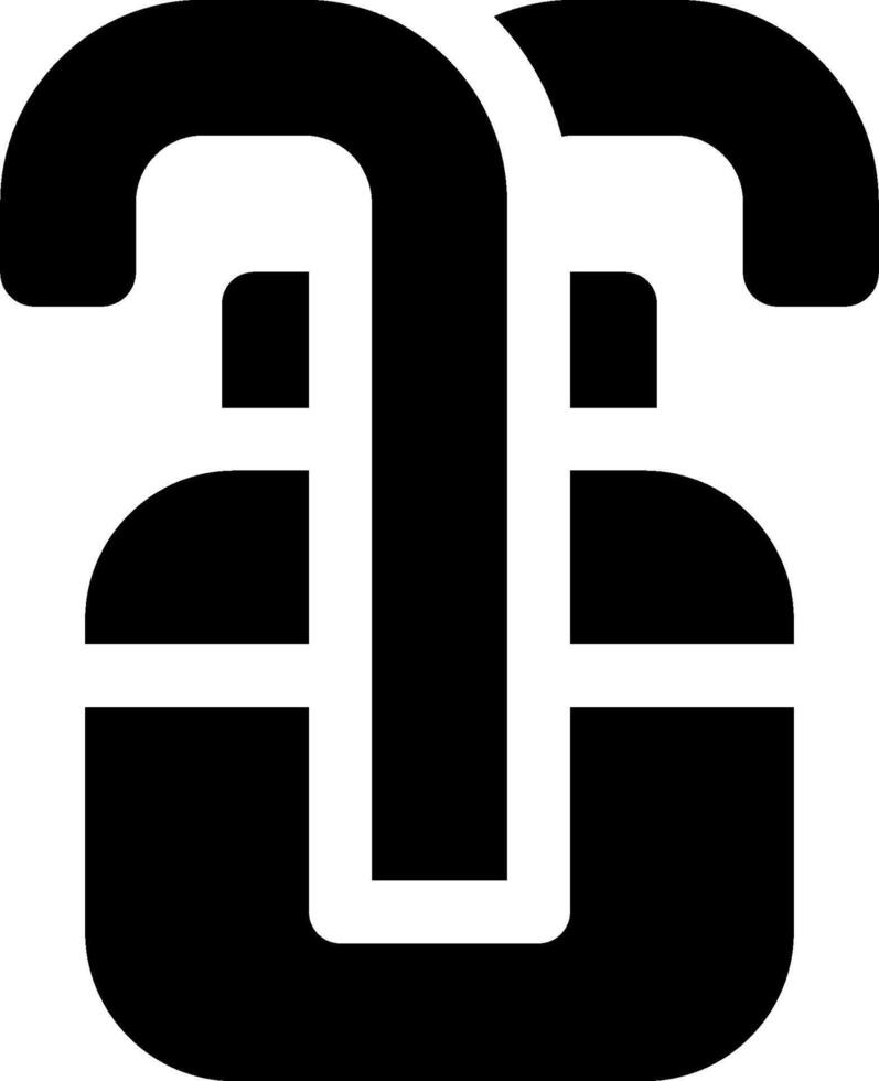 A black and white logo with a large black and white letter b vector