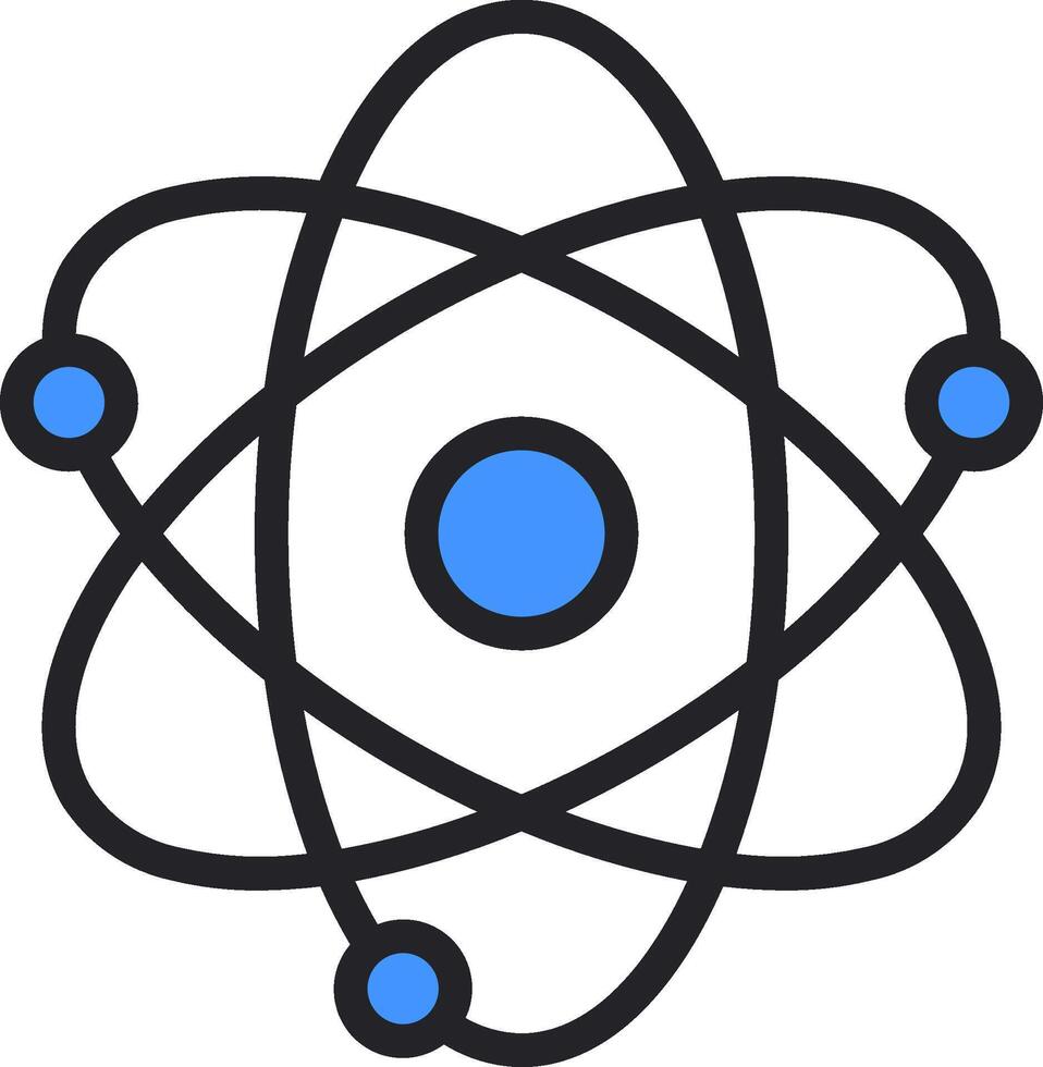 An atom symbol on a white background vector