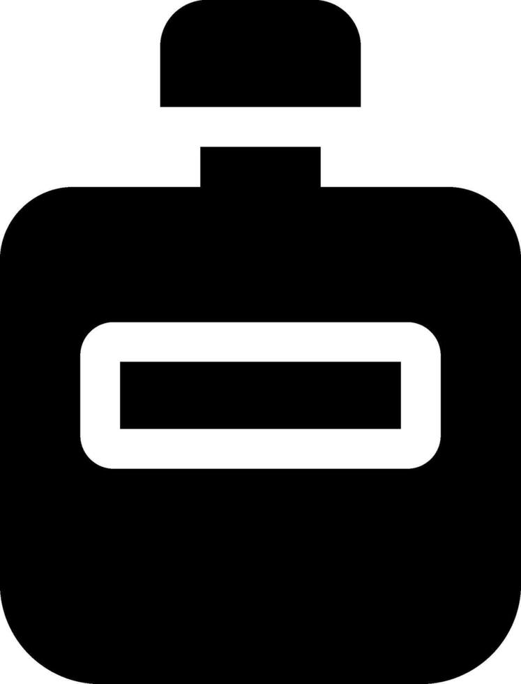 A black and white image of a perfume bottle vector