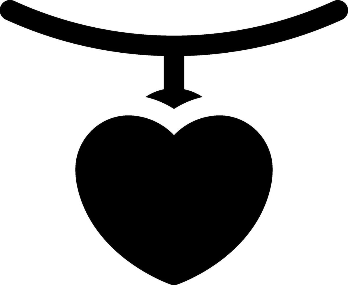 Heart pendant icon illustration vector