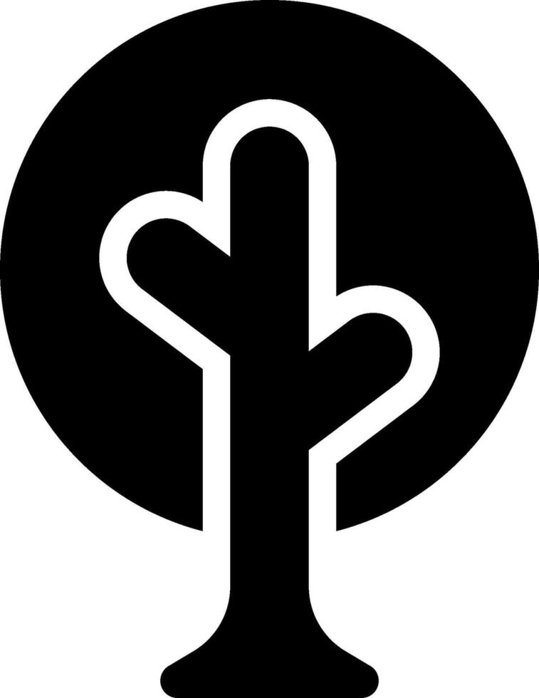 A black and white logo of a tree vector