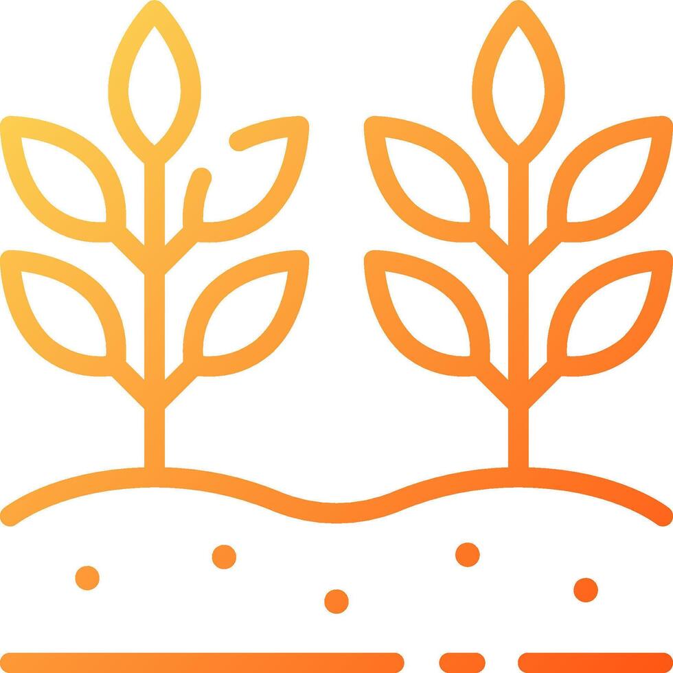 A plant with leaves and soil on it vector