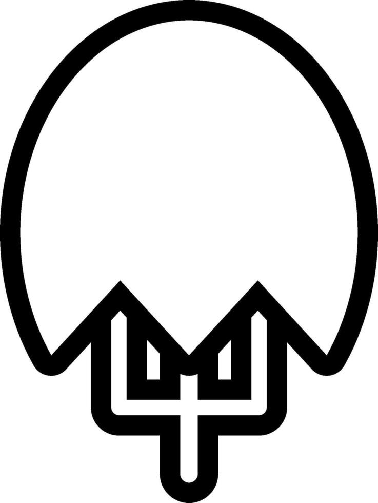 A black and white logo of a mountain with a cross on it vector
