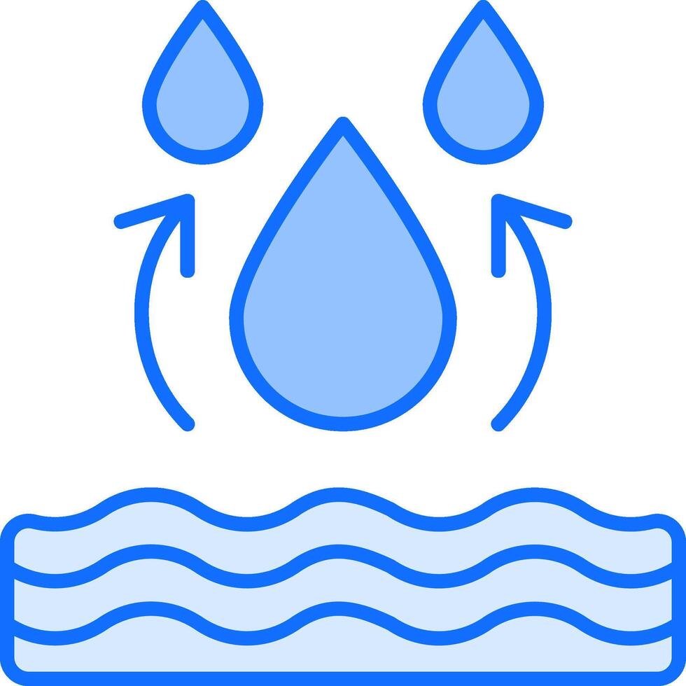 Water symbol with water droplets and water droplets vector
