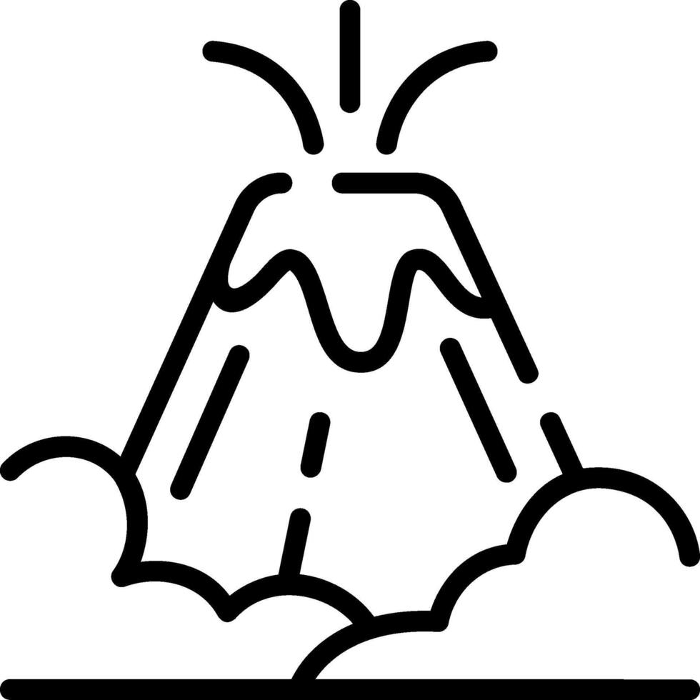 Volcano icon illustration vector