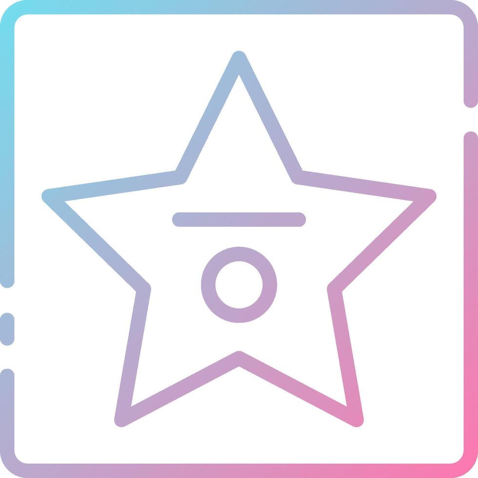 A star icon with a pink and blue background vector