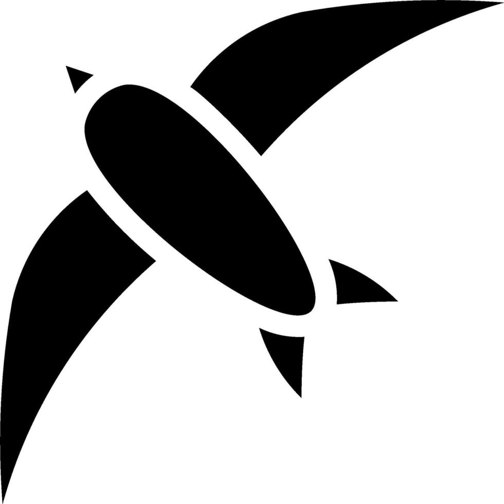 A black and white bird flying in the air vector