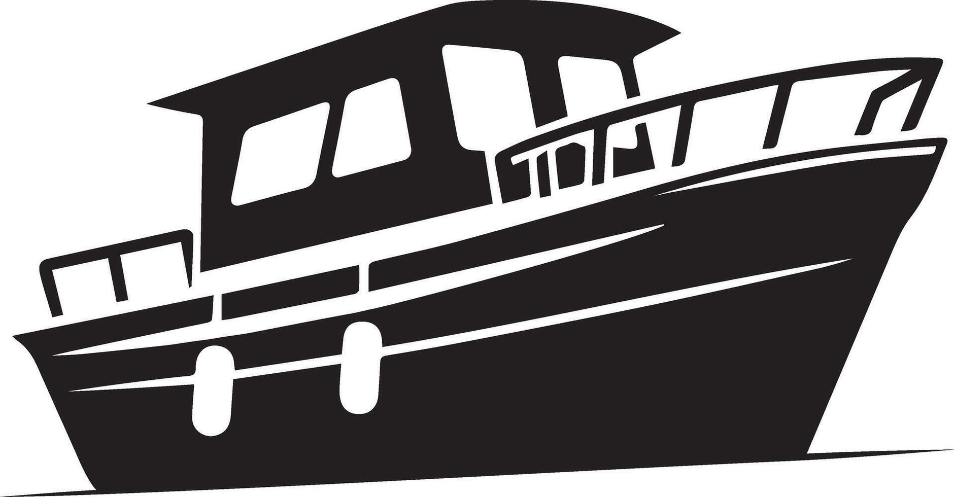 Yacht silhouette, vector-art, illustration on a white background vector