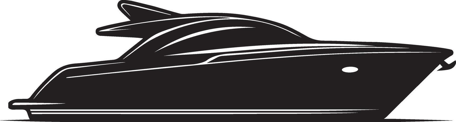Yacht silhouette, illustration , on a white background vector