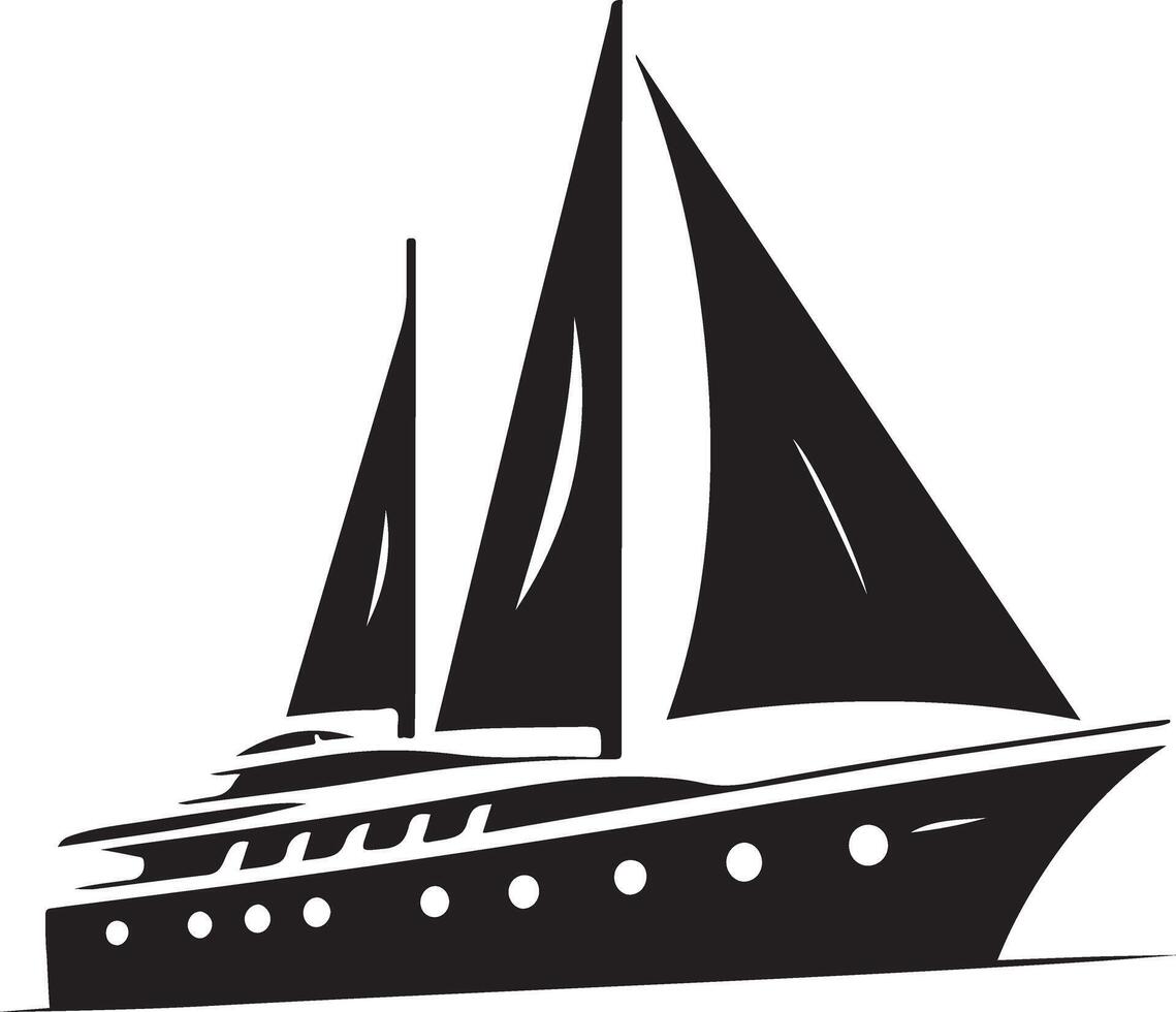 Yacht , illustration on a white background vector
