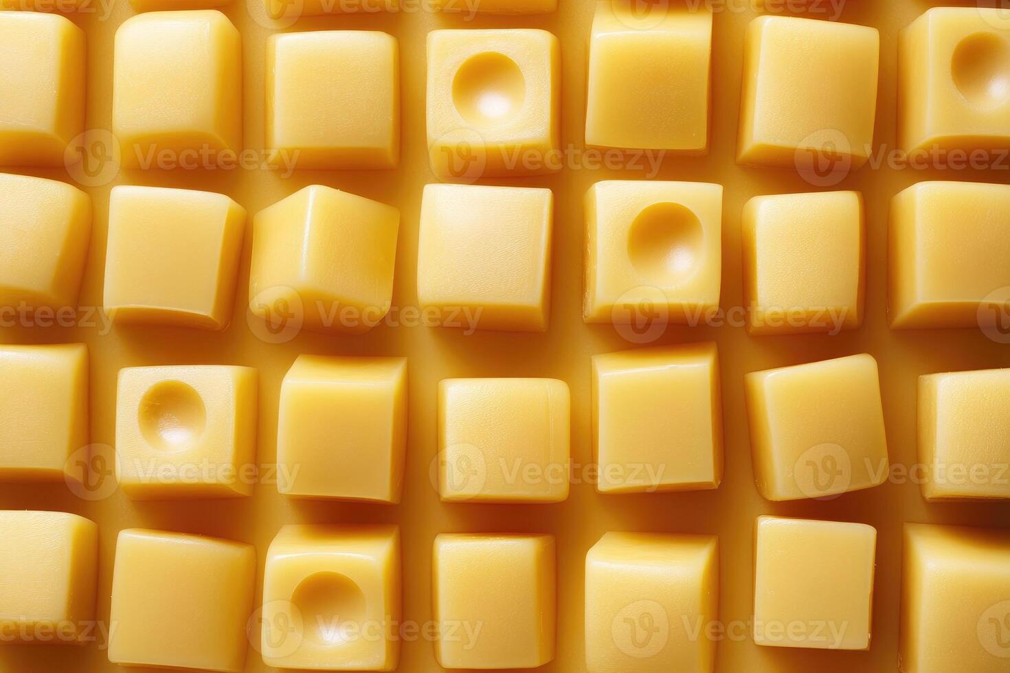 Close-up of a Yellow Square Pattern with Indented Centers photo